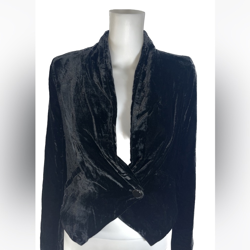 NWT BCBG womens velour blazer jacket size XS - Picture 4 of 14